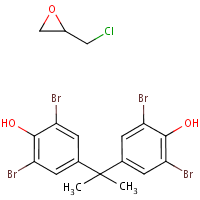 3,5,3',5'-Tetrabromobisphenol A, epichlorohydrin polymer formula graphical representation