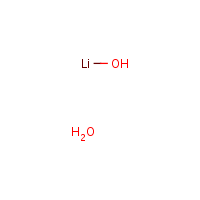 Lithium hydroxide monohydrate formula graphical representation
