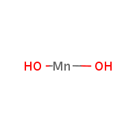 Manganese(II) hydroxide formula graphical representation