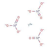 Yttrium nitrate formula graphical representation