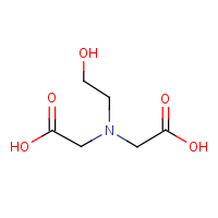N-(2-Hydroxyethyl)iminodiacetic acid formula graphical representation