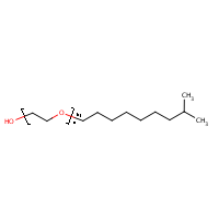 Polyoxyethylene isodecyl ether formula graphical representation