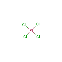 Platinum tetrachloride formula graphical representation