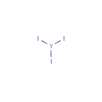 Yttrium iodide formula graphical representation