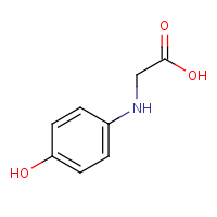 N-(4-Hydroxyphenyl)glycine formula graphical representation