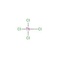 Thorium tetrachloride formula graphical representation