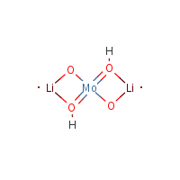 Lithium molybdate formula graphical representation