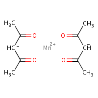Manganese(II) acetylacetonate formula graphical representation
