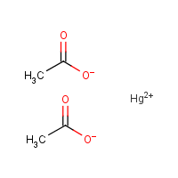 Mercury(II) acetate formula graphical representation