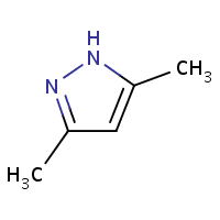 3,5-Dimethylpyrazole formula graphical representation