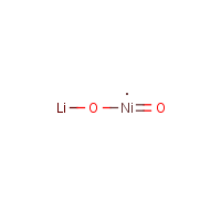 Lithium nickel oxide formula graphical representation