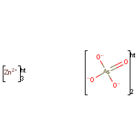 Zinc arsenate formula graphical representation