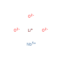 Lithium niobate formula graphical representation