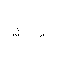 Uranium carbide formula graphical representation