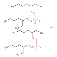 Zinc bis(O,O-bis(2-ethylhexyl)) bis(dithiophosphate) formula graphical representation