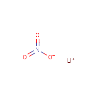 Lithium nitrate formula graphical representation