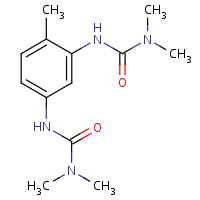 N,N"-(4-Methyl-m-phenylene)bis(N',N'-dimethylurea) formula graphical representation