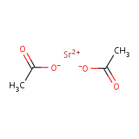 Strontium acetate formula graphical representation