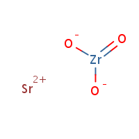 Strontium zirconate formula graphical representation