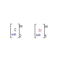 Strontium acetylide formula graphical representation