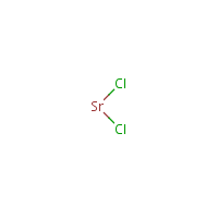 Strontium chloride formula graphical representation
