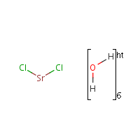 Strontium chloride hexahydrate formula graphical representation