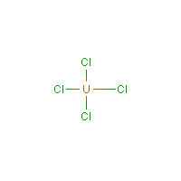 Uranium tetrachloride formula graphical representation