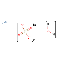 Zirconium(IV) sulfate tetrahydrate formula graphical representation