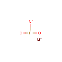 Lithium metaphosphate formula graphical representation