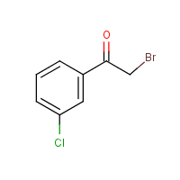 2-Bromo-3'-chloroacetophenone formula graphical representation