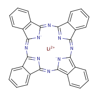 Lithium phthalocyanine formula graphical representation
