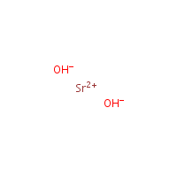 Strontium hydroxide formula graphical representation