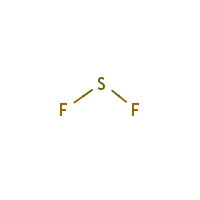 Sulfur difluoride formula graphical representation