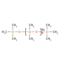 Polydimethylsiloxane formula graphical representation