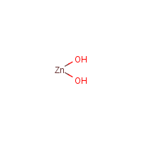 Zinc hydroxide formula graphical representation