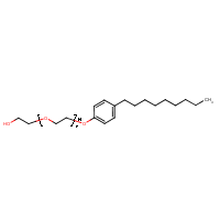 Polyethylene glycol nonylphenyl ether formula graphical representation