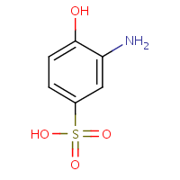 3-Amino-4-hydroxybenzenesulfonic acid formula graphical representation