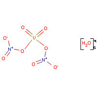Uranyl nitrate hexahydrate formula graphical representation