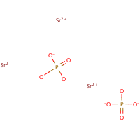 Strontium phosphate formula graphical representation