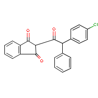 Chlorophacinone formula graphical representation