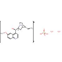 Quinine sulfate dihydrate formula graphical representation