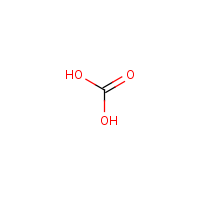 Carbonic acid formula graphical representation