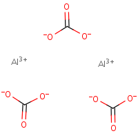 Aluminum carbonate formula graphical representation