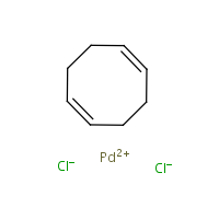 Dichloro(1,5-cyclooctadiene)palladium formula graphical representation