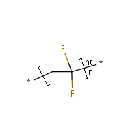 Polyvinylidene fluoride formula graphical representation