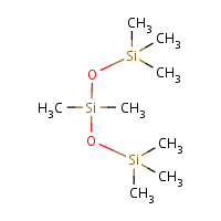 Octamethyltrisiloxane formula graphical representation