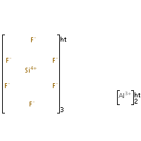 Aluminum hexafluorosilicate formula graphical representation
