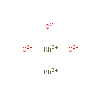 Rhodium(III) oxide formula graphical representation