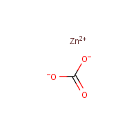 Zinc carbonate formula graphical representation