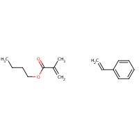 Styrene, butyl methacrylate polymer formula graphical representation